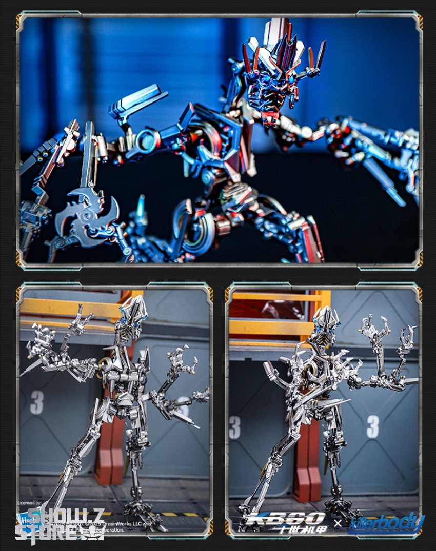 Killerbody Frenzy robot in robot mode with weapon configurations Killerbody Frenzy robot in robot mode with weapon configurations