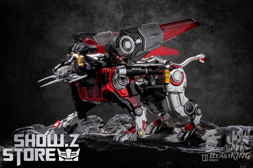 Reborn figure with lion beast mode characteristics visible Reborn figure with lion beast mode characteristics visible