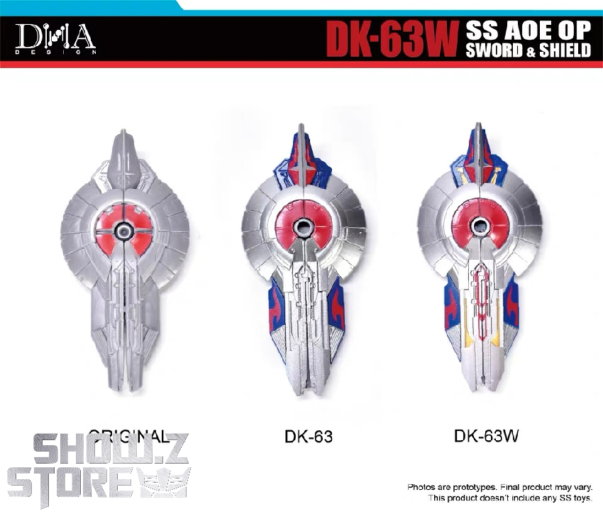 Top-down view of three shield designs for Aoe OP upgrade kit Top-down view of three shield designs for Aoe OP upgrade kit