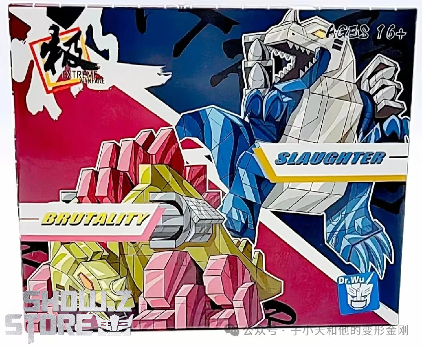 Dr.Wu Brutality Slugfest white and blue cassette beast robot dinosaur Dr.Wu Brutality Slugfest white and blue cassette beast robot dinosaur