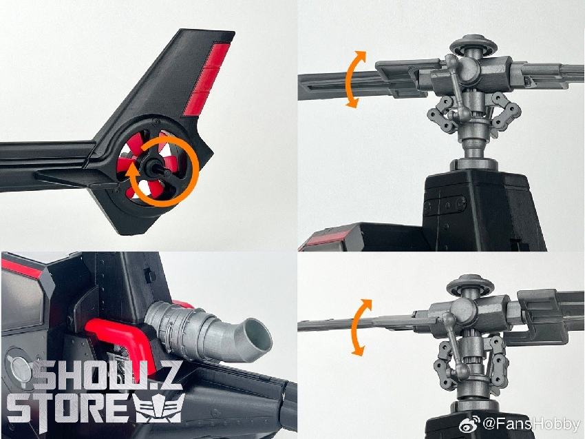 Multiple transformation angle views showing helicopter to robot conversion Multiple transformation angle views showing helicopter to robot conversion