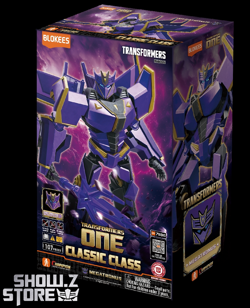 Megatronus Prime action figure in robot mode with purple armor Megatronus Prime action figure in robot mode with purple armor