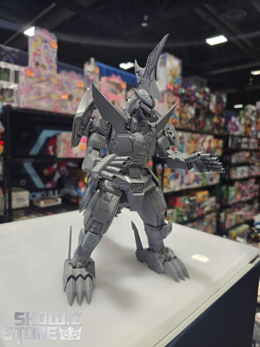 Side view of gray mechanical dragon beast character from Power Rangers Side view of gray mechanical dragon beast character from Power Rangers