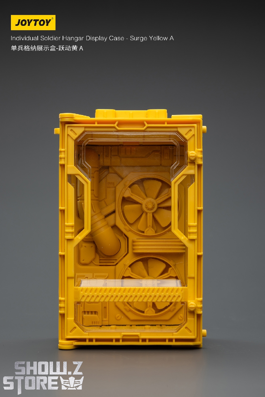 JoyToy 1/25 Hangar Display Case Surge Yellow side view JoyToy 1/25 Hangar Display Case Surge Yellow side view