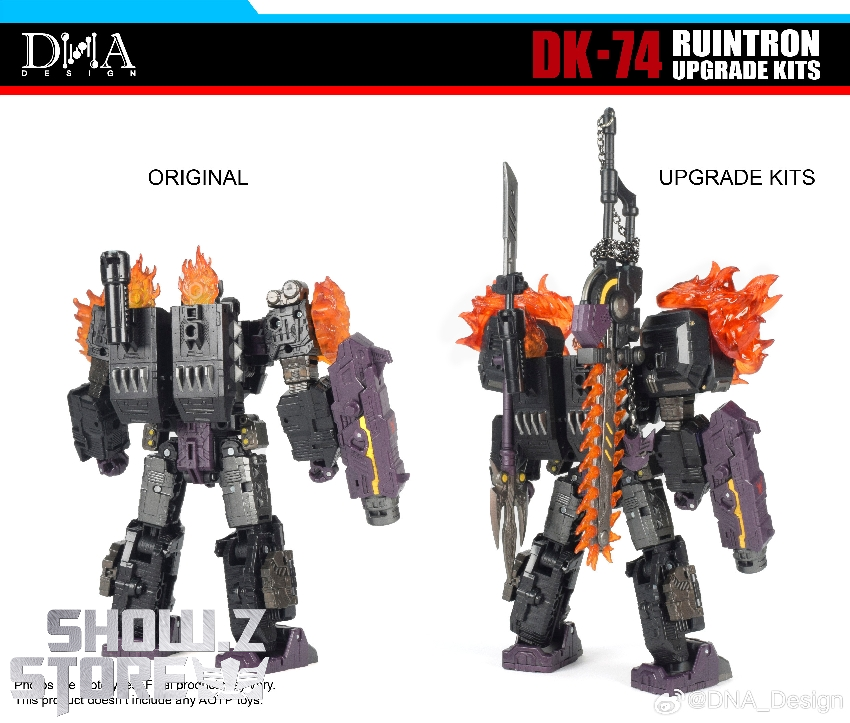 Ruintron original vs DK-74 upgrade comparison front view Ruintron original vs DK-74 upgrade comparison front view