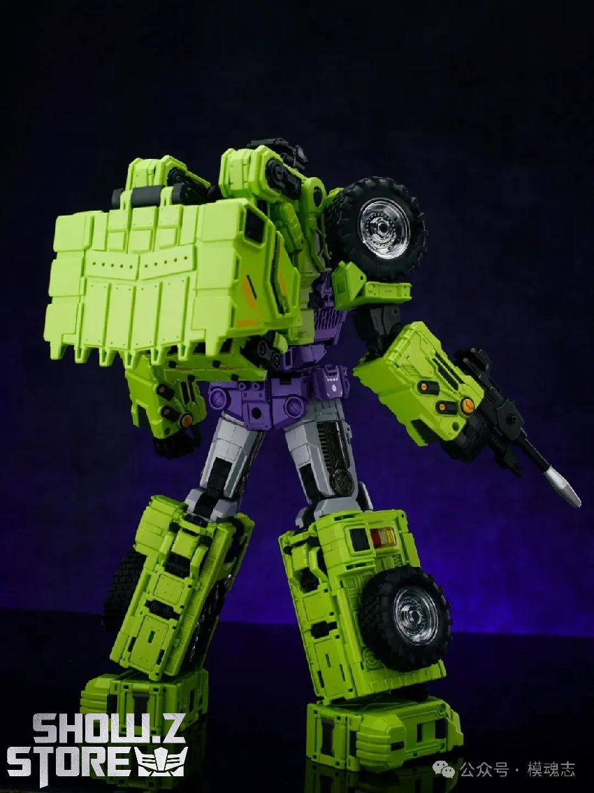 Green armored vehicle featuring purple panels and detailed mechanical parts Green armored vehicle featuring purple panels and detailed mechanical parts