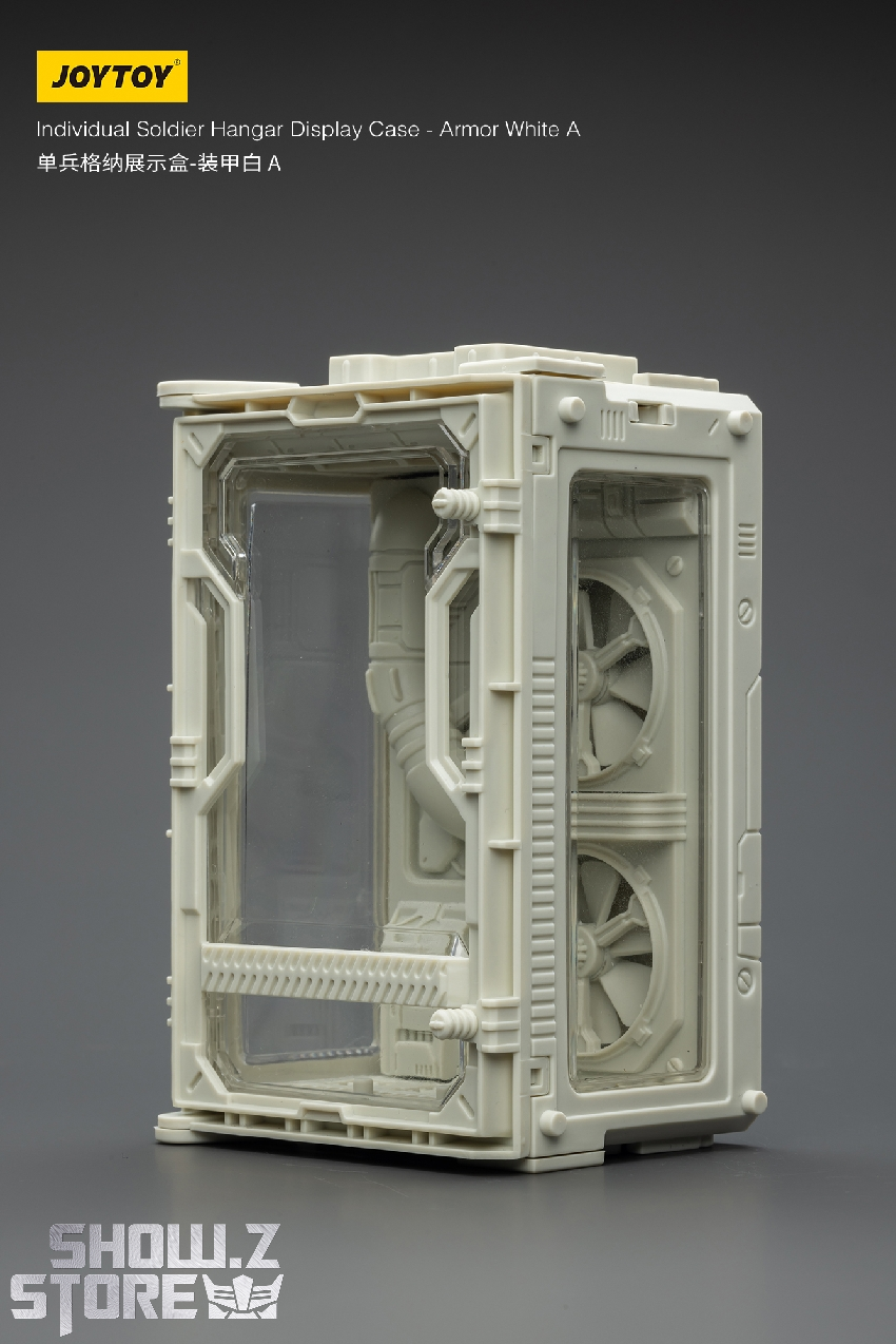 JoyToy 1/25 Hangar Display Case Armor White side view JoyToy 1/25 Hangar Display Case Armor White side view