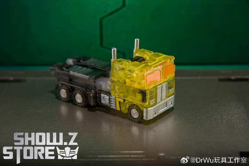Yellow truck robot in transparent yellow plastic material Yellow truck robot in transparent yellow plastic material