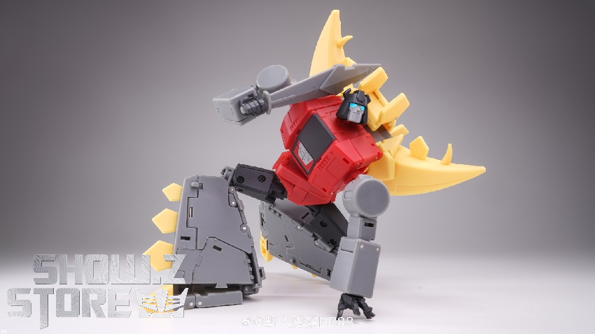 Magic Square MS-B59 Stegosaurus Snarl red yellow gray action figure articulated joints Magic Square MS-B59 Stegosaurus Snarl red yellow gray action figure articulated joints