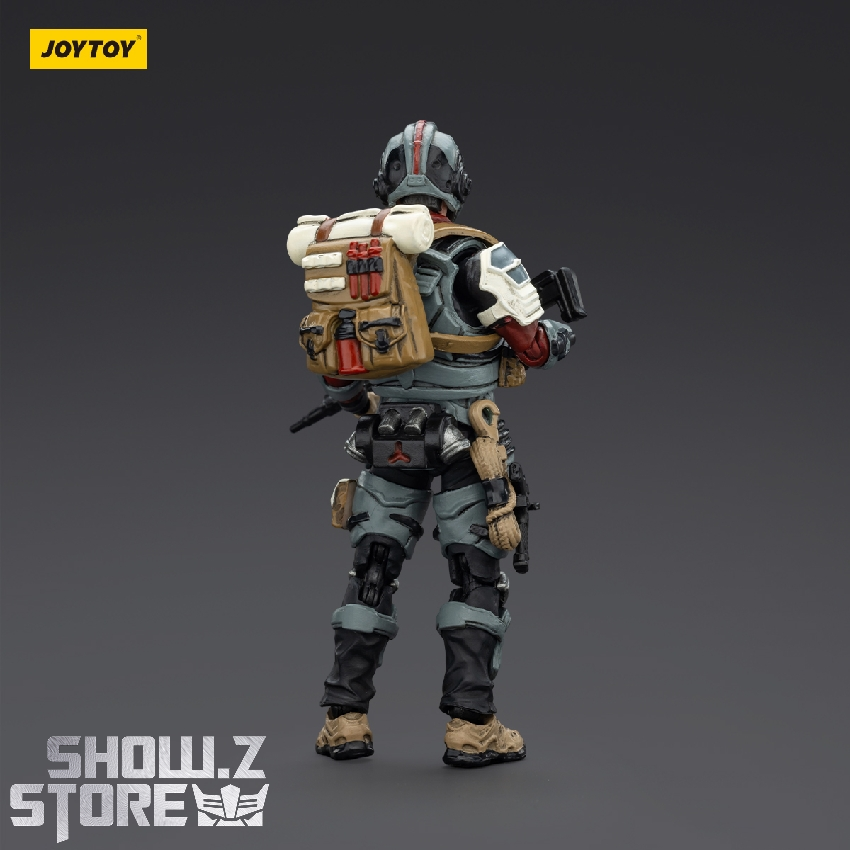 Ethan figure back view with tactical gear Ethan figure back view with tactical gear