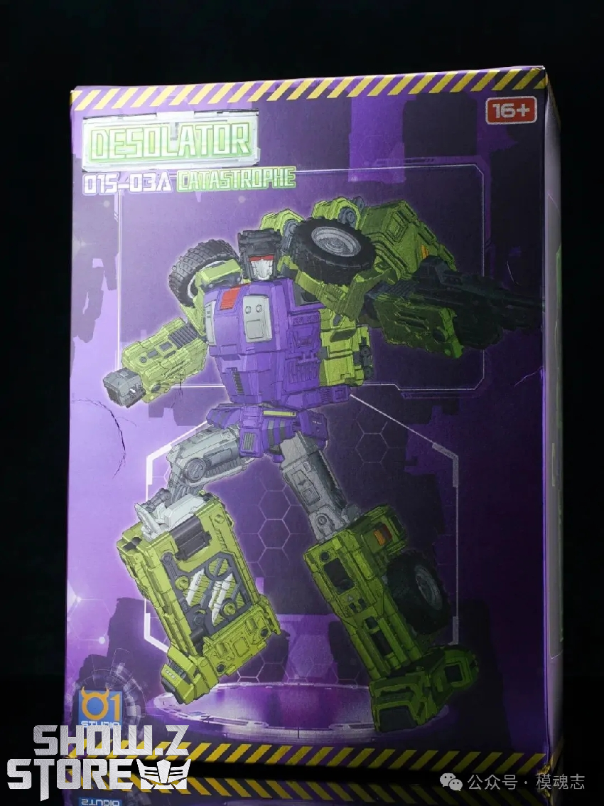 01-Studio Catastrophe Scrapper Desolator green purple robot truck transformation 01-Studio Catastrophe Scrapper Desolator green purple robot truck transformation