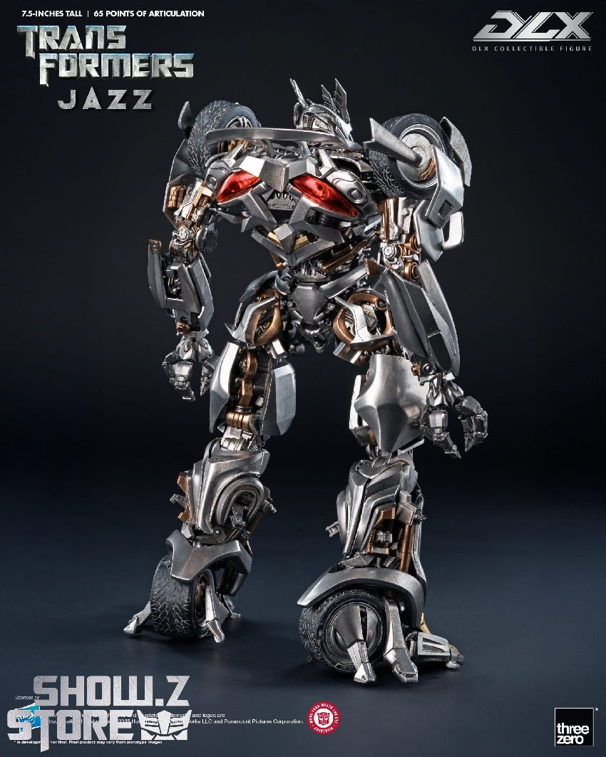 DLX Jazz robot displaying dynamic action figure capabilities DLX Jazz robot displaying dynamic action figure capabilities