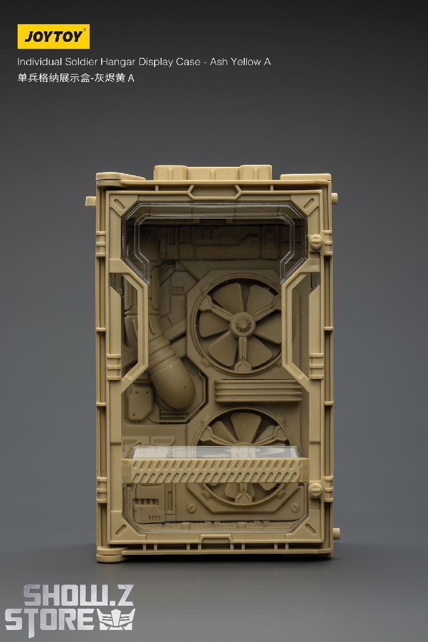 JoyToy 1/25 Hangar Display Case Ash Yellow side view JoyToy 1/25 Hangar Display Case Ash Yellow side view