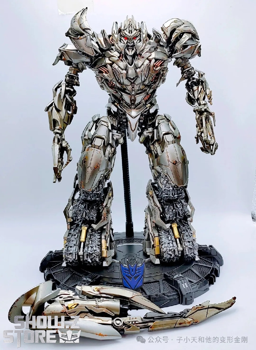 Megatron robot portrait showing intricate mechanical details and paint applications Megatron robot portrait showing intricate mechanical details and paint applications