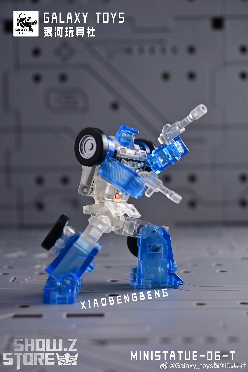 Blue transformer with white accents multiple angles Blue transformer with white accents multiple angles