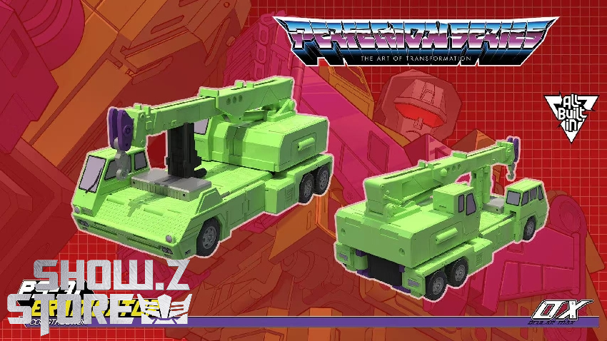 Lime green Ocular Max PS-31 Eradicator Hook truck mode with detailed panel lines Lime green Ocular Max PS-31 Eradicator Hook truck mode with detailed panel lines