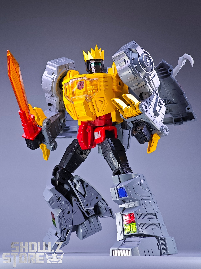 Robot with extended limbs and red accents action pose Robot with extended limbs and red accents action pose