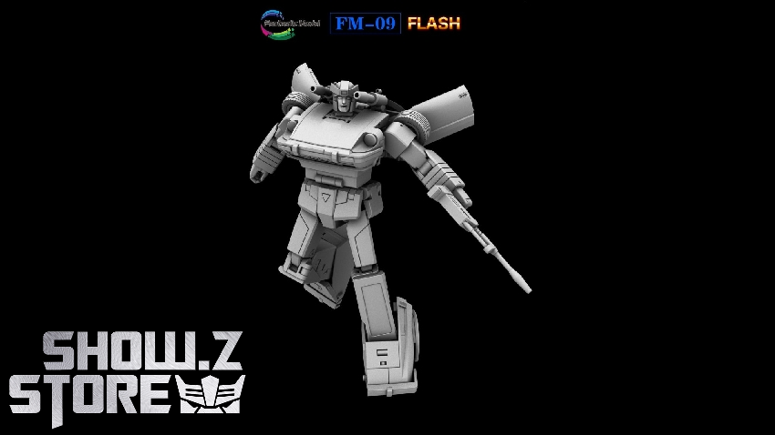 FM-09 Flash robot back view highlighting arm and leg design FM-09 Flash robot back view highlighting arm and leg design