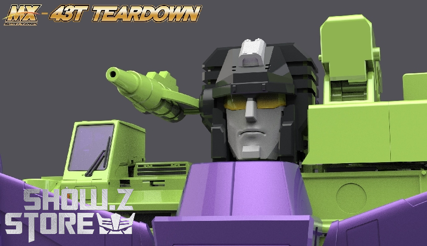 XTransbots MX-43T Teardown Hook youth version green and purple robot XTransbots MX-43T Teardown Hook youth version green and purple robot