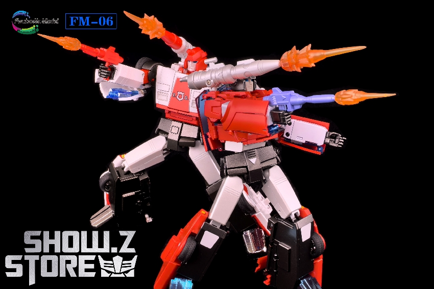 Fantastic Model FM-06 Firefighter Red Alert red white robot flame weapons Fantastic Model FM-06 Firefighter Red Alert red white robot flame weapons