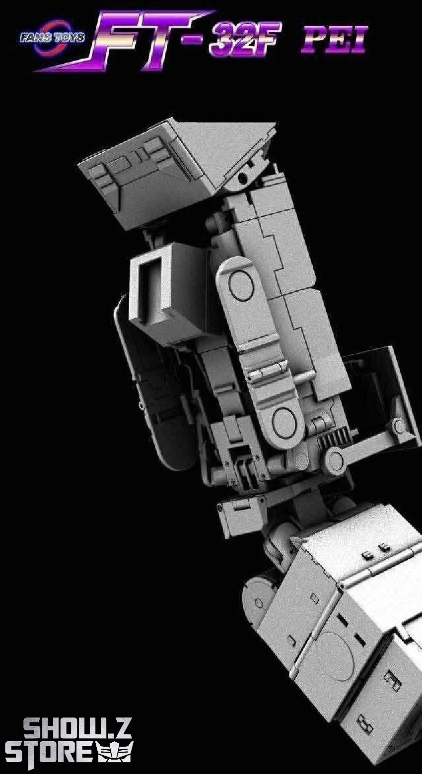 Gray robot with purple accents articulated limbs Gray robot with purple accents articulated limbs