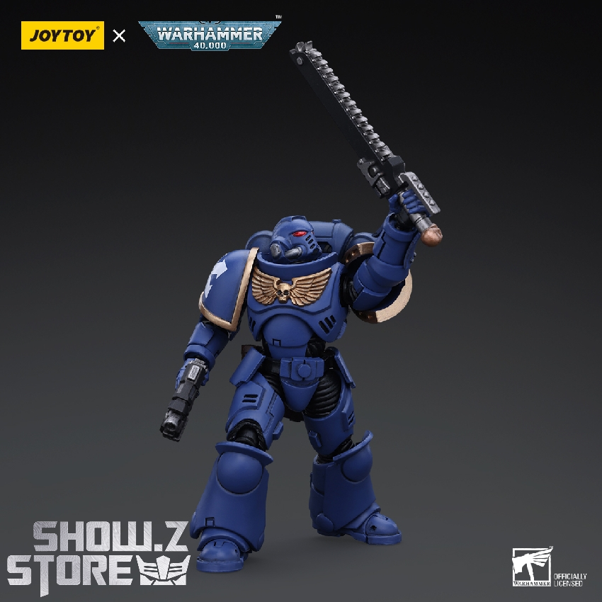 JoyToy Ultramarines Brother Catonus with weapon pose display JoyToy Ultramarines Brother Catonus with weapon pose display