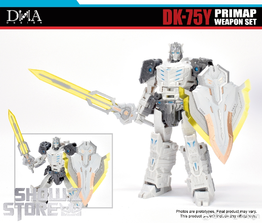 DNA Design DK-75Y Primap upgrade kit yellow sword and shield component parts DNA Design DK-75Y Primap upgrade kit yellow sword and shield component parts