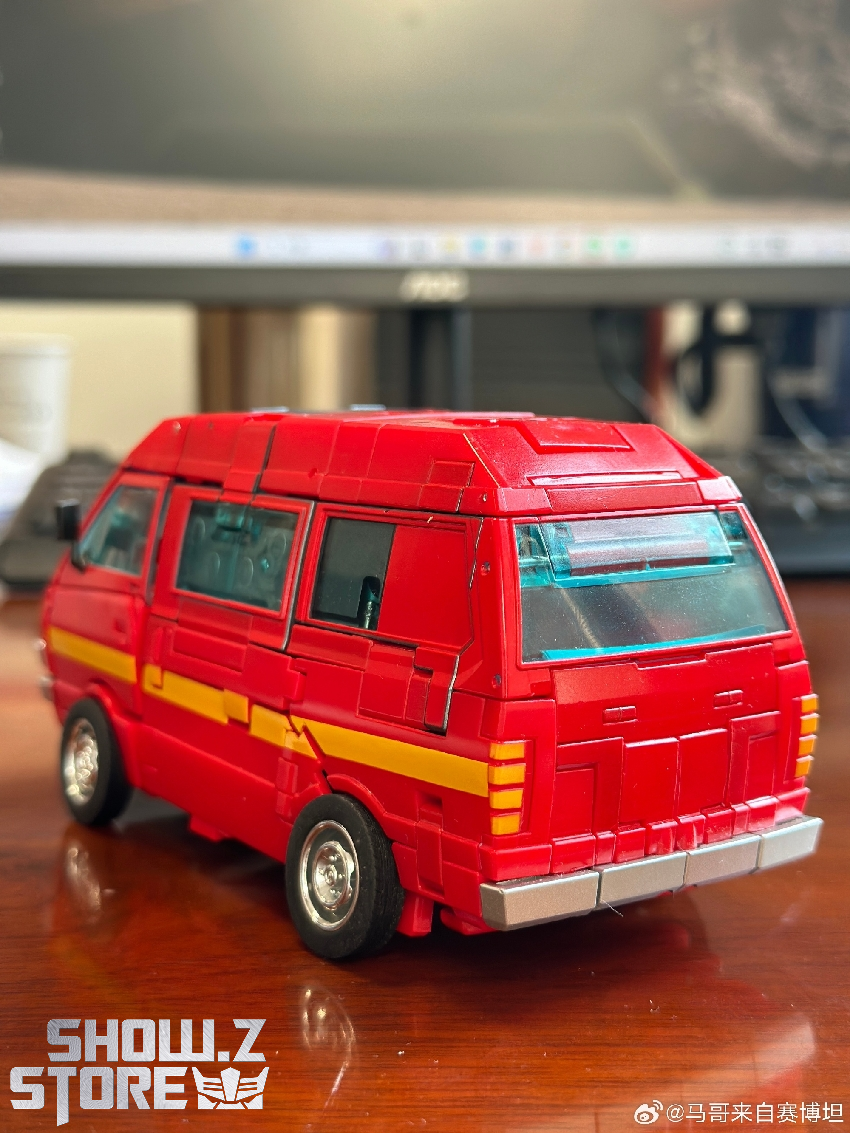 Red Ironhide Transformers robot and vehicle mode comparison side by side Red Ironhide Transformers robot and vehicle mode comparison side by side