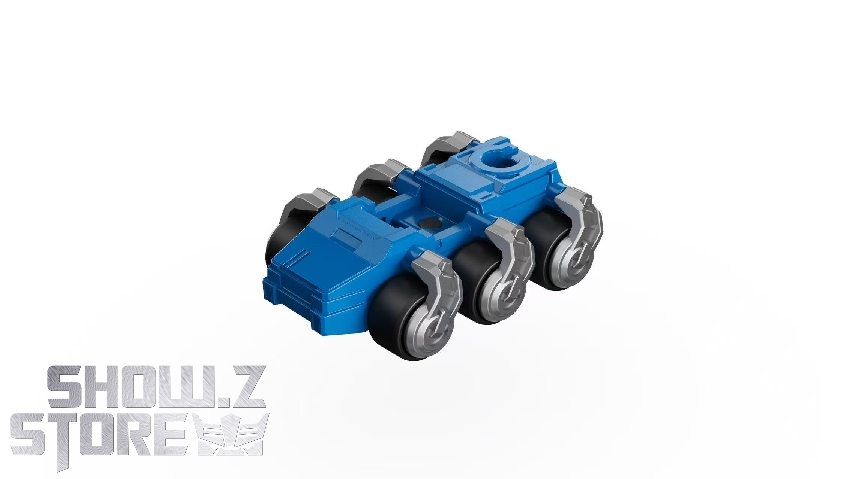 Blokees Optimus Prime blue armored truck with large wheels Blokees Optimus Prime blue armored truck with large wheels