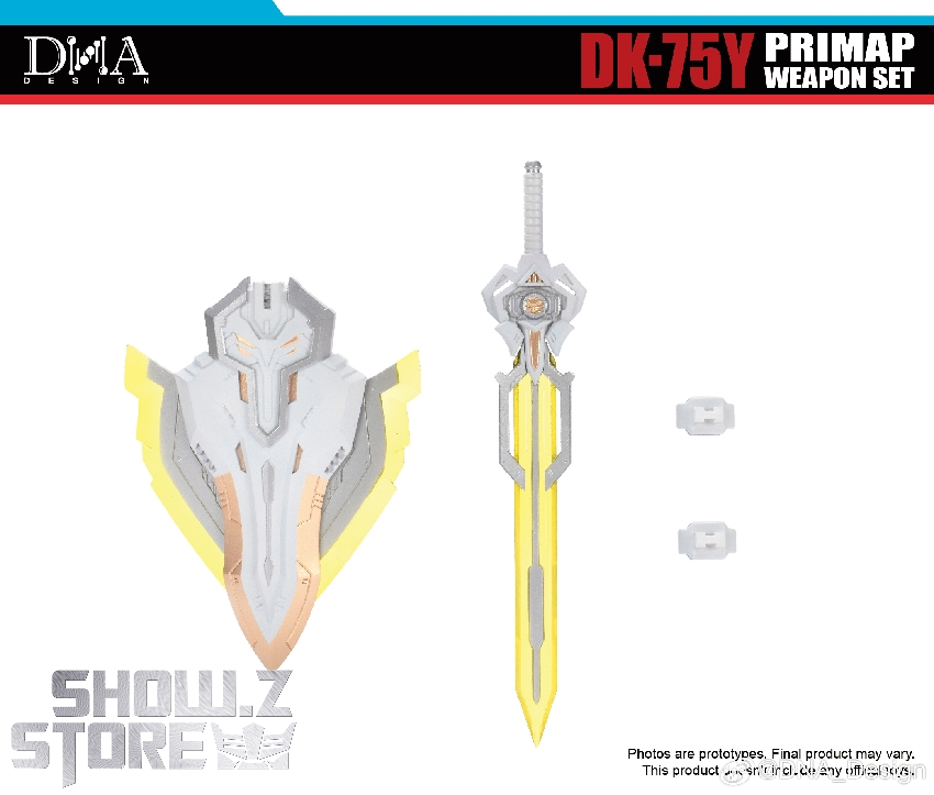 DNA Design DK-75Y Primap yellow and white shield armor component parts DNA Design DK-75Y Primap yellow and white shield armor component parts