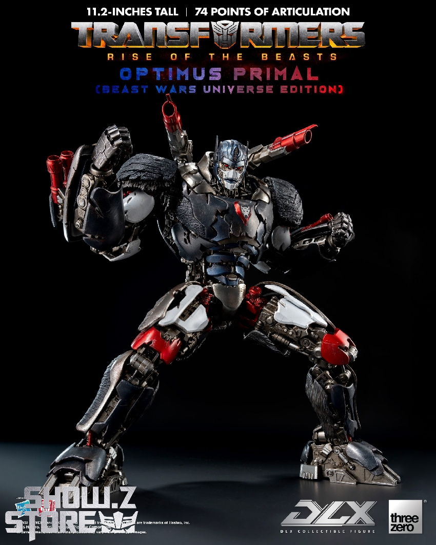 Optimus Primal in dynamic action pose with extended limbs Optimus Primal in dynamic action pose with extended limbs