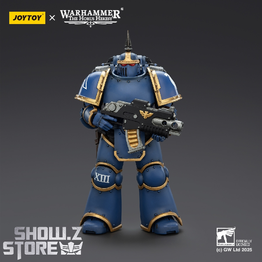 JoyToy Warhammer Ultramarines blue gold armor MK3 Tactical Legionary figure JoyToy Warhammer Ultramarines blue gold armor MK3 Tactical Legionary figure