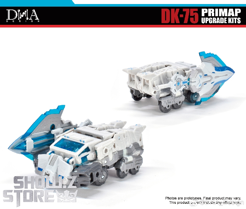 DNA Design DK-75 Prime upgrade kit shield and sword in vehicle mode form DNA Design DK-75 Prime upgrade kit shield and sword in vehicle mode form