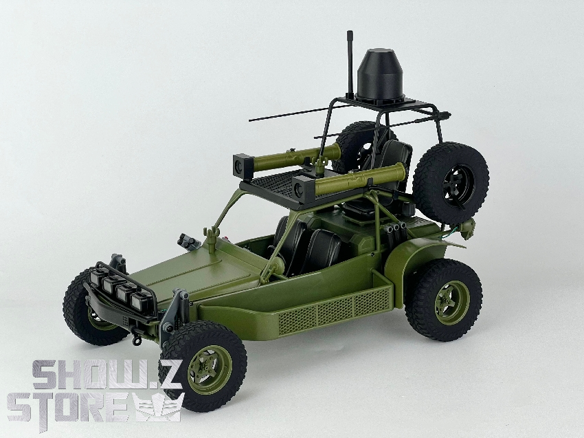 Green vehicle with upgraded armor in assembled state Green vehicle with upgraded armor in assembled state