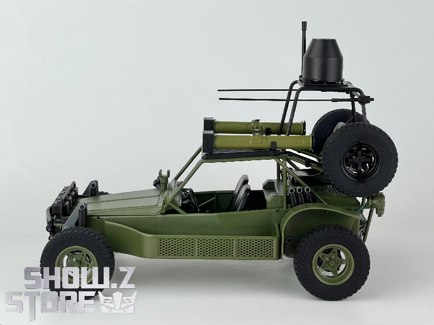 Green upgraded vehicle kit showing transformation mode Green upgraded vehicle kit showing transformation mode