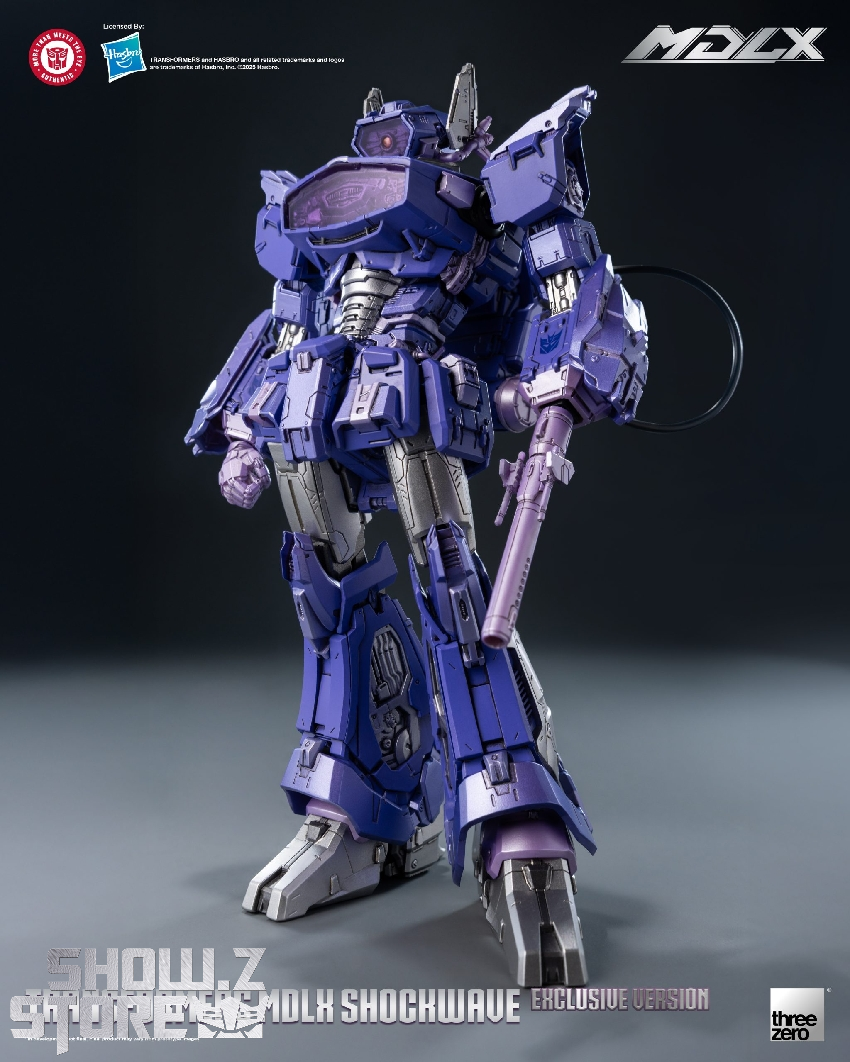 Threezero Shockwave MDLX Exclusive robot from side angle Threezero Shockwave MDLX Exclusive robot from side angle