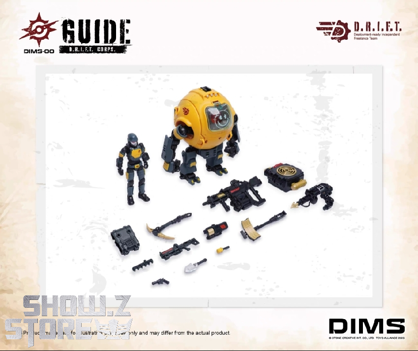 Toys Alliance DIMS00 Drift Guide yellow robot figure shown Toys Alliance DIMS00 Drift Guide yellow robot figure shown