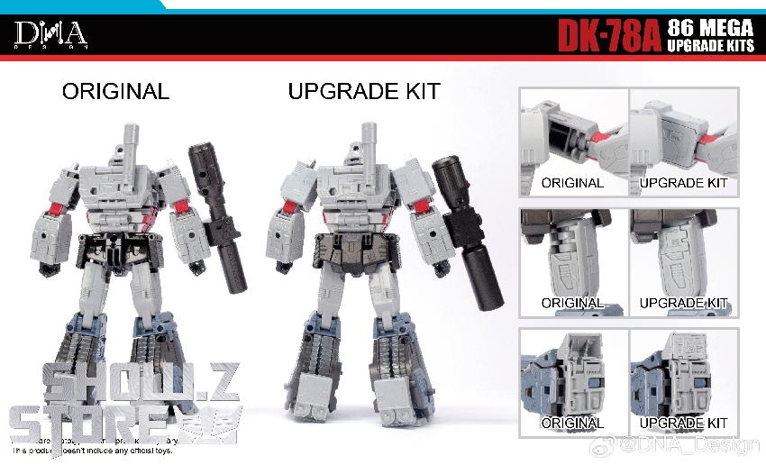 86 Mega robot comparison showing original vs DK-78A upgrade kit 86 Mega robot comparison showing original vs DK-78A upgrade kit