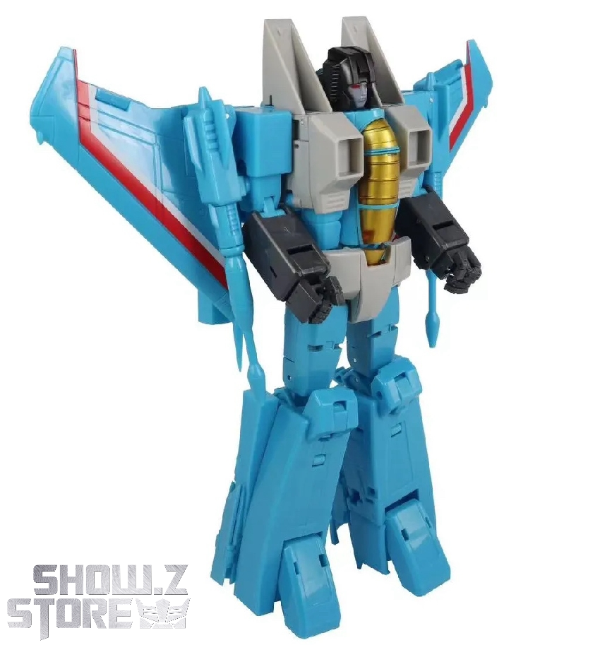 MakeToys MTRC-04 Sky Guy robot mode standing pose with jet wings MakeToys MTRC-04 Sky Guy robot mode standing pose with jet wings