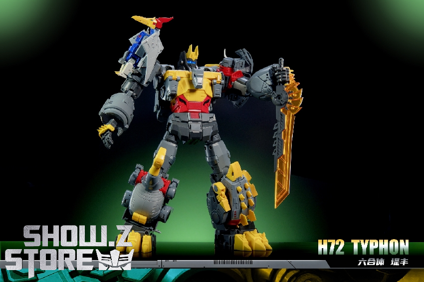 Newage H72 Typho yellow blue transformers robot front Newage H72 Typho yellow blue transformers robot front