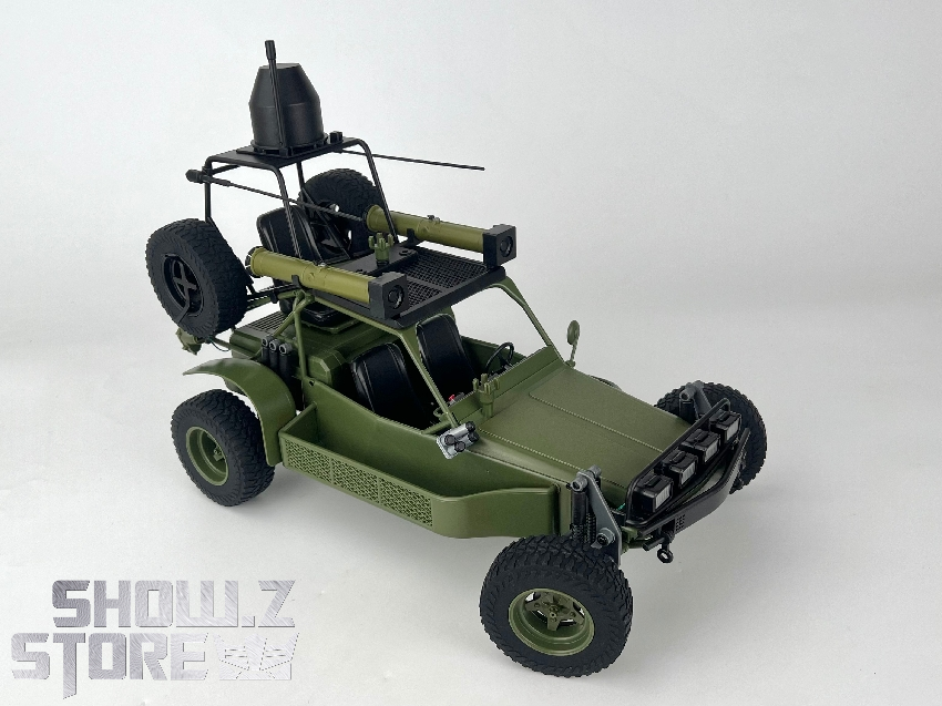 Green vehicle kit in complete transformed configuration Green vehicle kit in complete transformed configuration