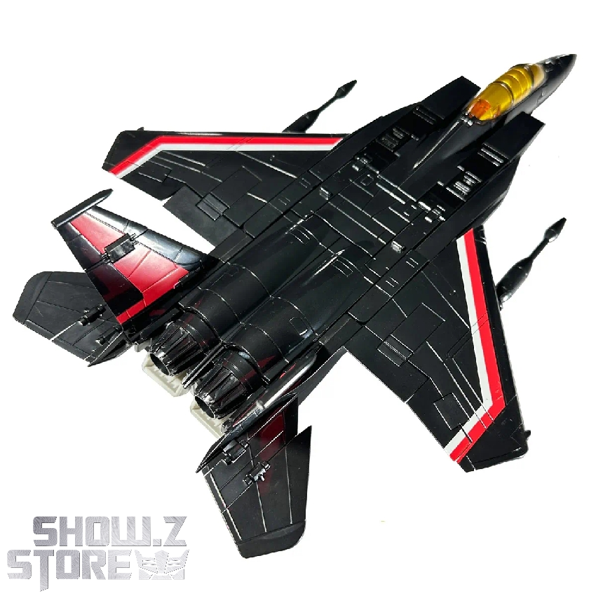 White Wash black jet aircraft transformation mode White Wash black jet aircraft transformation mode