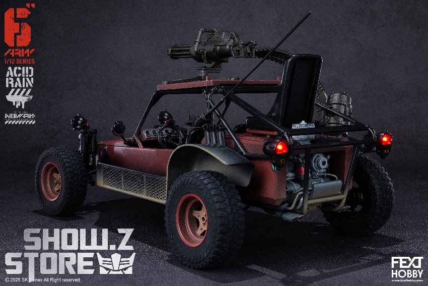 Red Locust buggy side profile showing construction and mechanics Red Locust buggy side profile showing construction and mechanics