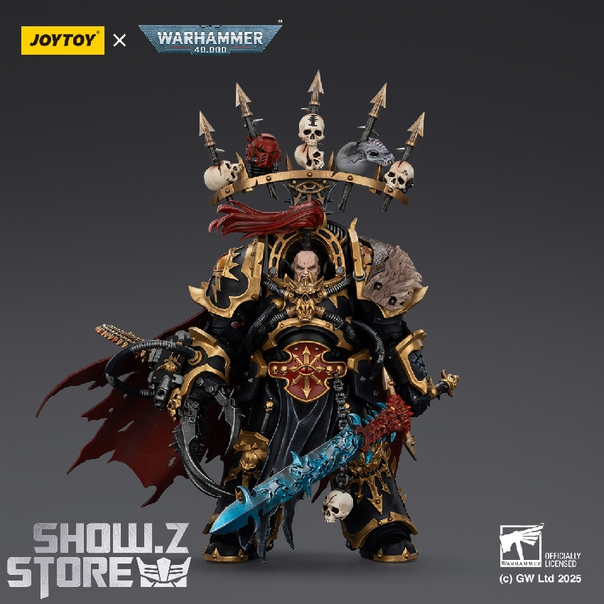 JoyToy Warhammer 40K Black Legion Abaddon armored figure front JoyToy Warhammer 40K Black Legion Abaddon armored figure front
