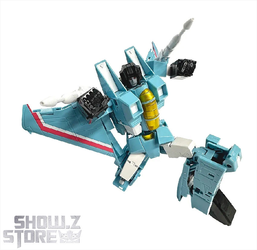 MakeToys MTRC-06 Moody Blue robot mode standing pose with wings MakeToys MTRC-06 Moody Blue robot mode standing pose with wings