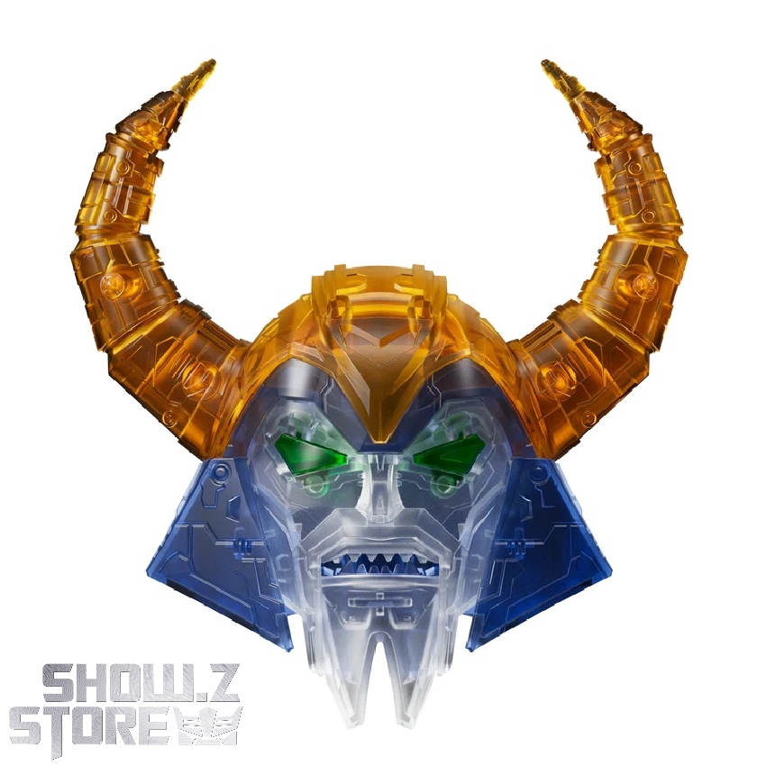 Transparent Unicron head displaying intricate internal mechanism design Transparent Unicron head displaying intricate internal mechanism design