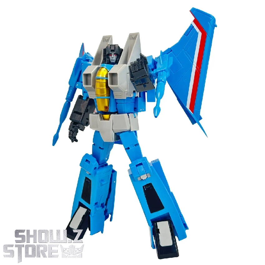 MakeToys MTRC-11 Wing Nut blue jet robot in robot mode MakeToys MTRC-11 Wing Nut blue jet robot in robot mode