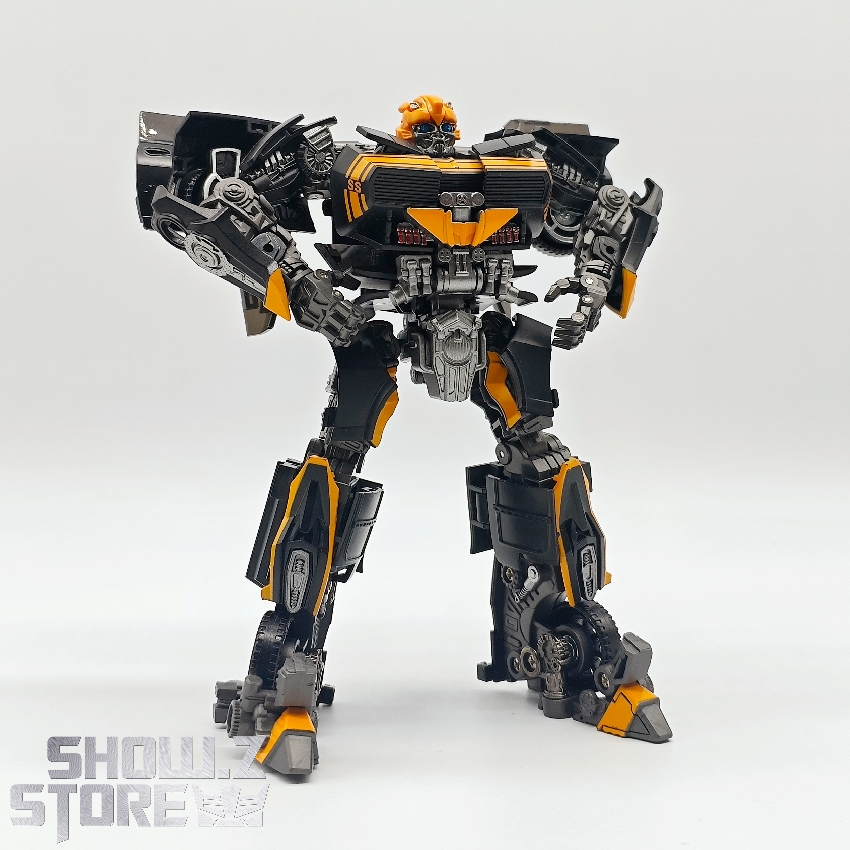 BW Bumblebee robot standing pose with articulated joints BW Bumblebee robot standing pose with articulated joints