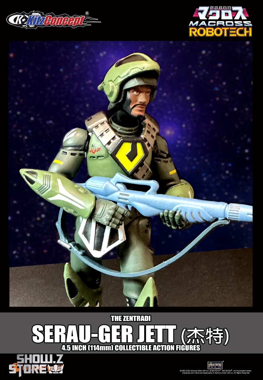 Detailed Zentoradi pilot figure with multiple hands and weapons display Detailed Zentoradi pilot figure with multiple hands and weapons display