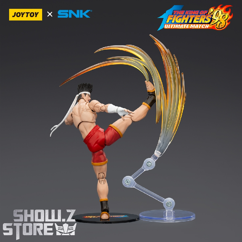 Joe Higashi figure with golden energy effects and weapons Joe Higashi figure with golden energy effects and weapons